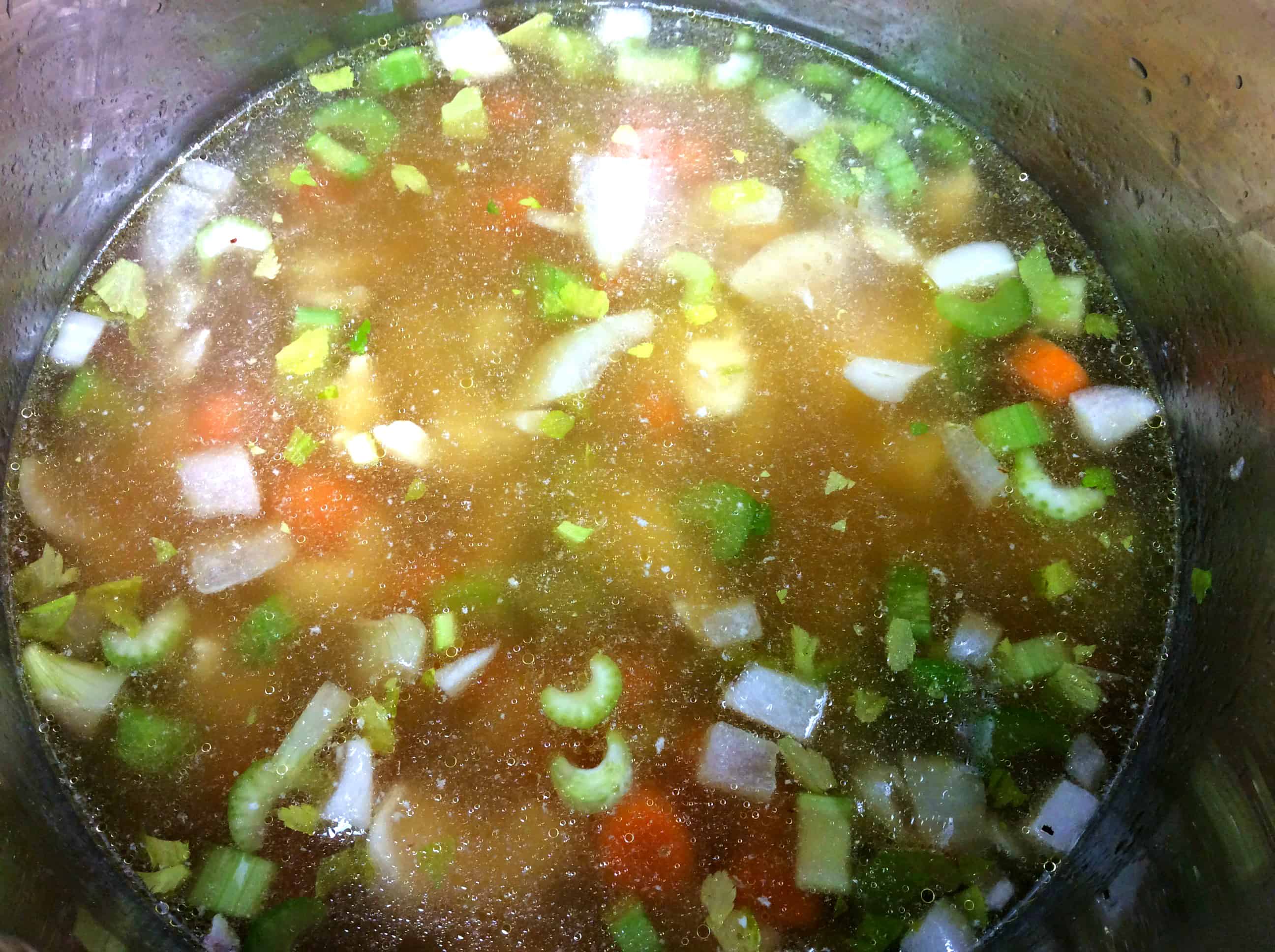 vegetables and broth