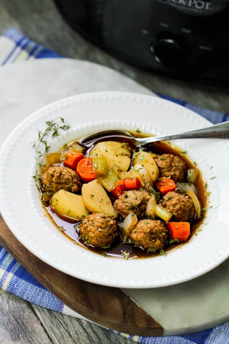 Meatballs and Potatoes Soup - Easy Meatballl Soup Recipe
