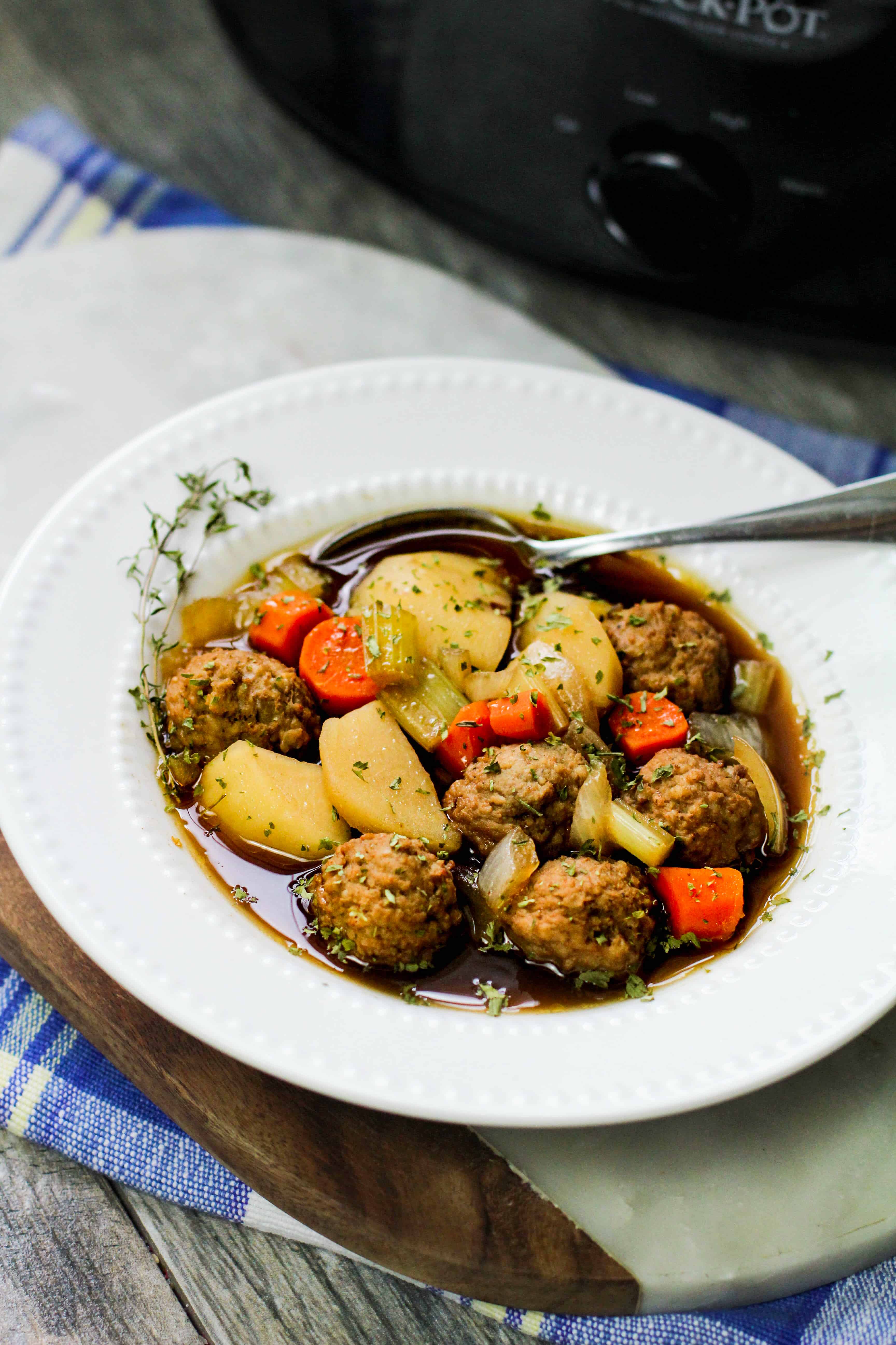 Meatballs and Potatoes Soup