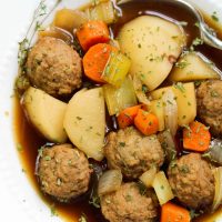 Meatballs and Potato Soup