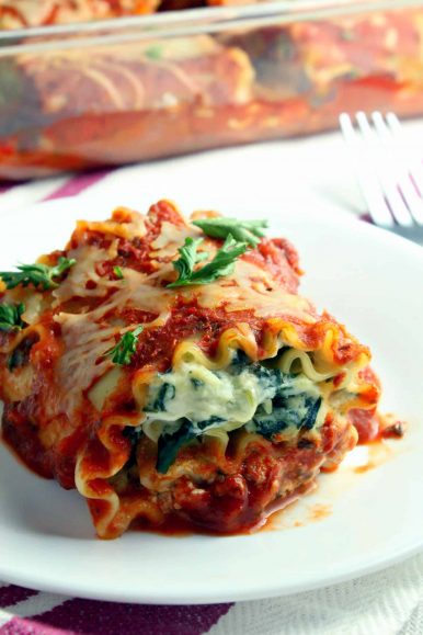Mini Lasagna Rolls Recipe - Spinach Lasagna Roll-ups