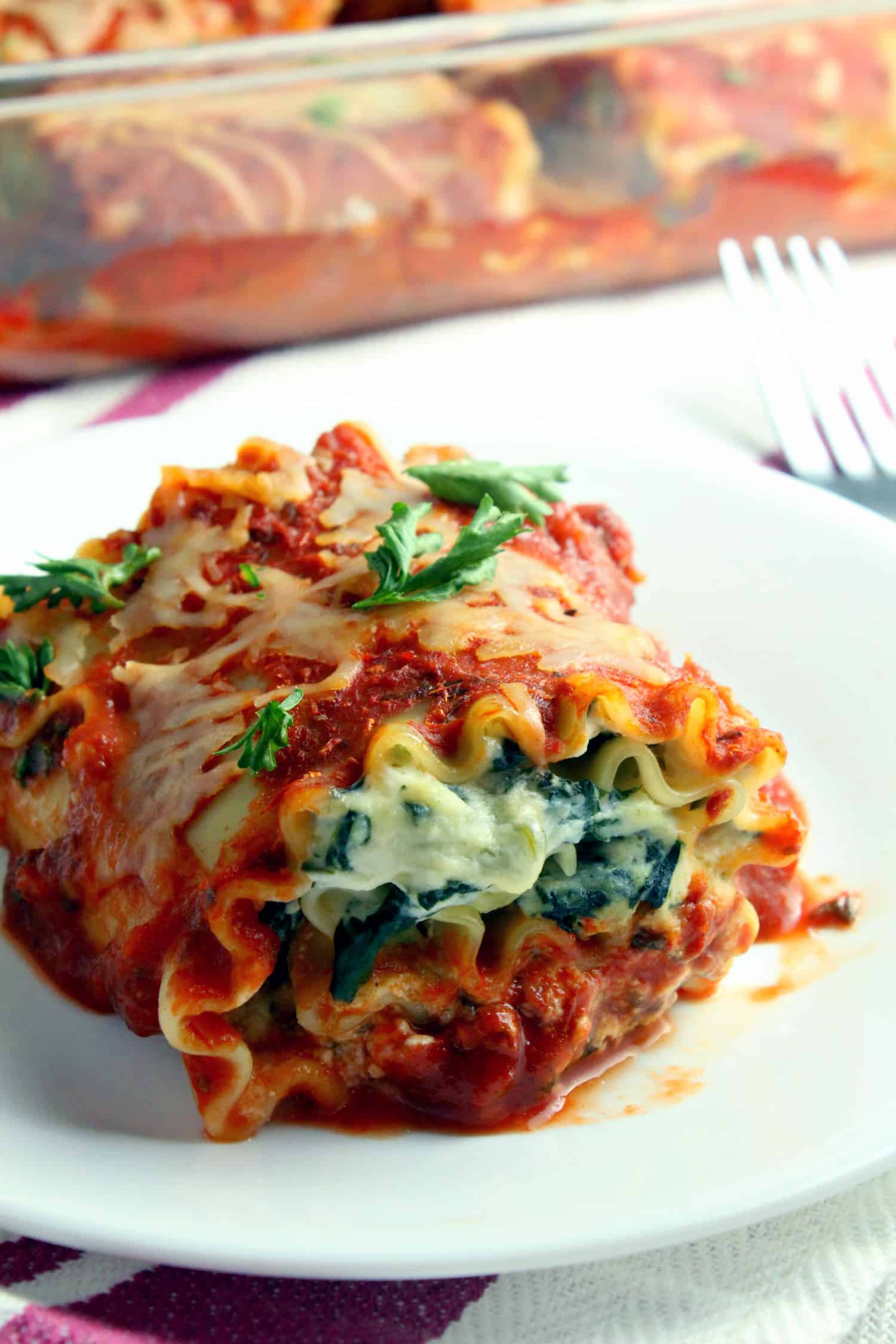 Mini Lasagna Rolls Recipe - Spinach Lasagna Roll-ups