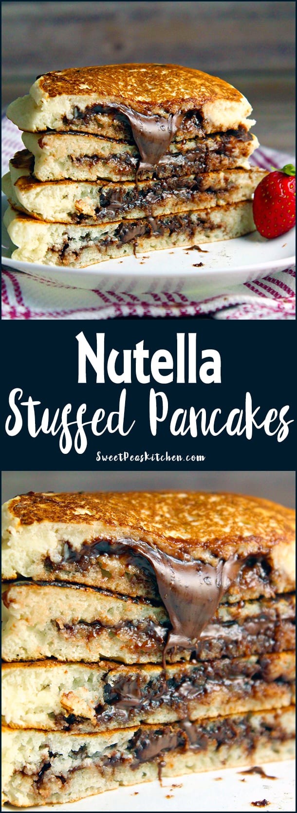 Nutella Stuffed Pancakes