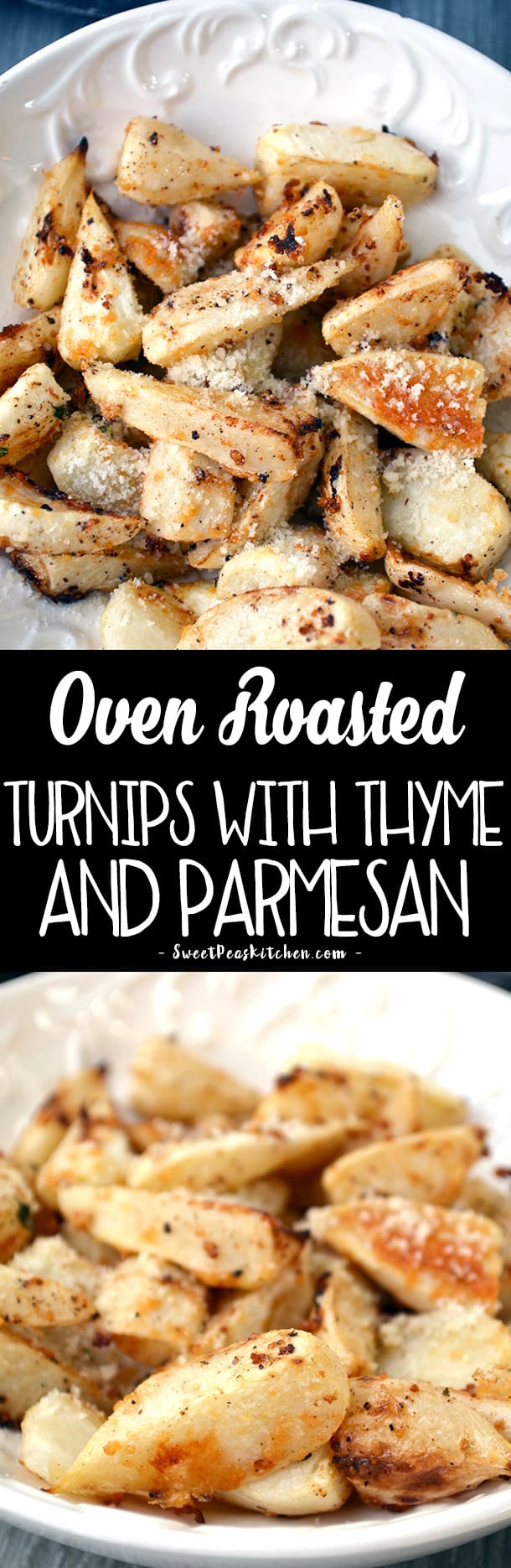 Oven Roasted Turnips with Thyme and Parmesan