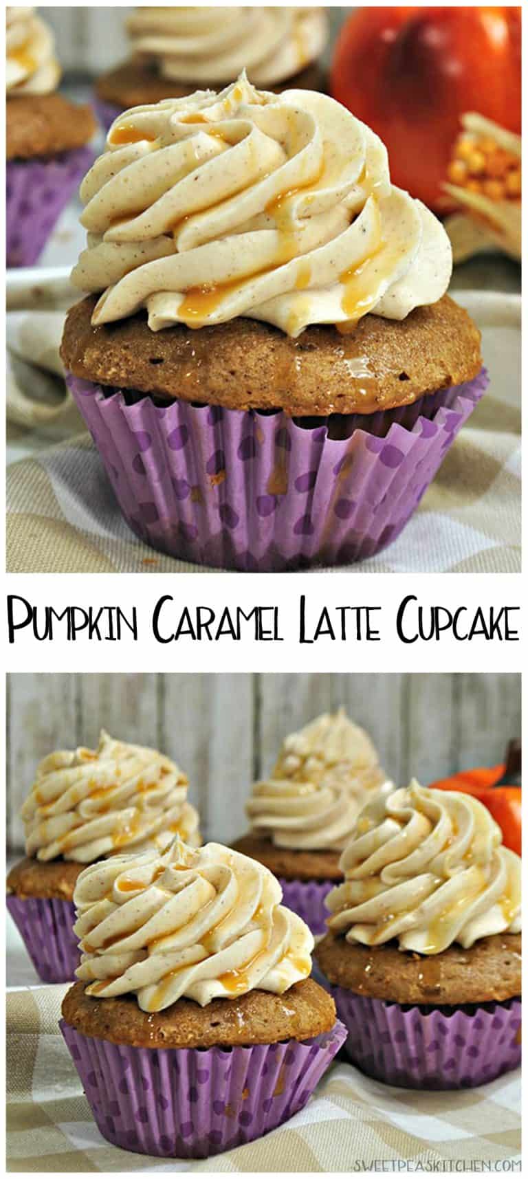 Pumpkin Caramel Latte Cupcakes - Easy Fall Cupcakes