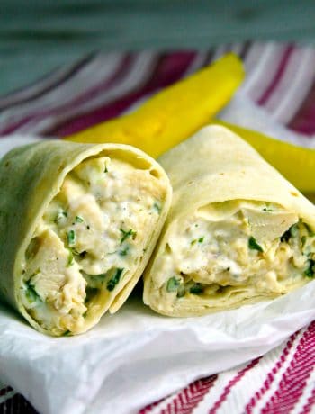 This Chicken Ranch Wrap is one of the easiest grilled chicken wrap recipes for a delicious and simple lunch any day of the week. It shows how to make chicken wraps with tortillas in a very simple, 4 ingredient way. #chicken #ranch #wrap #lunch #easy #dinner #chickenwrap #howtouseleftoverchicken