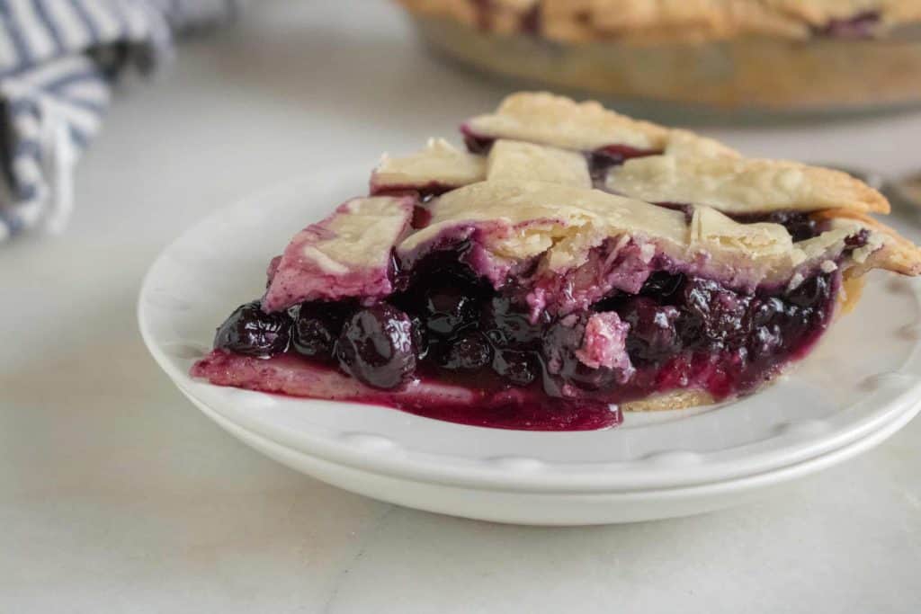 fresh blueberry pie