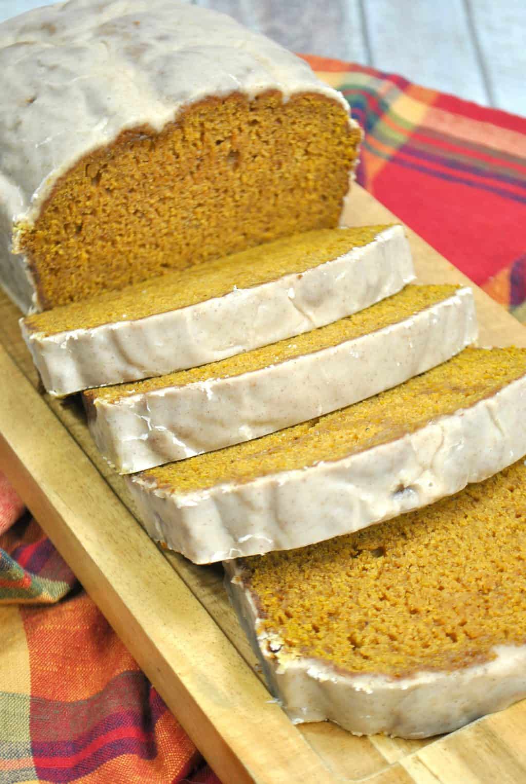 Pumpkin Bread with maple icing