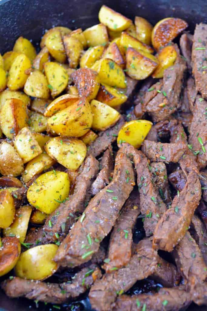 garlic-herb-potatoes-and-steak-skillet-sweet-pea-s-kitchen