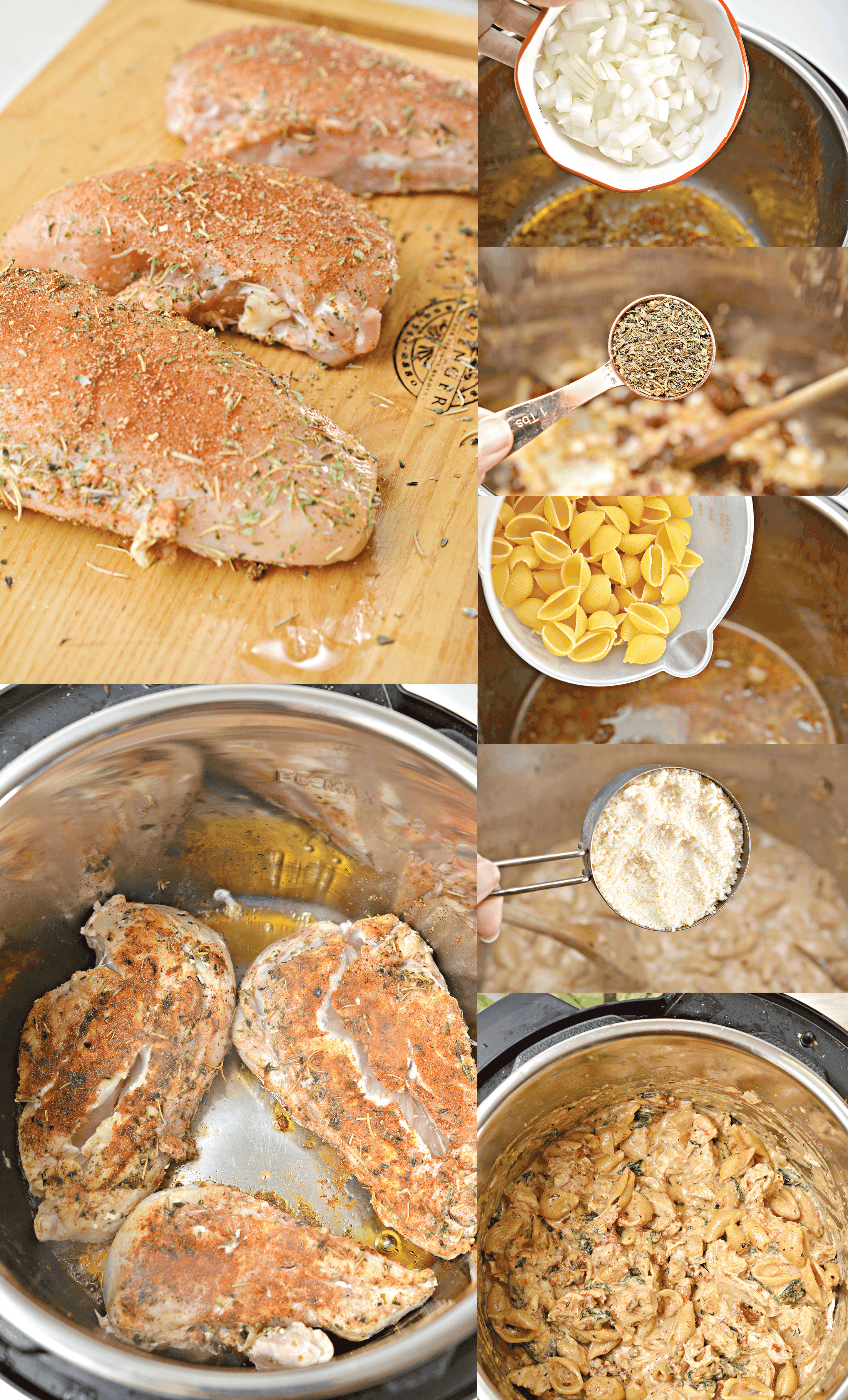step by step pictures of making creamy chicken