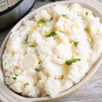 Instant pot mashed potatoes in bowl