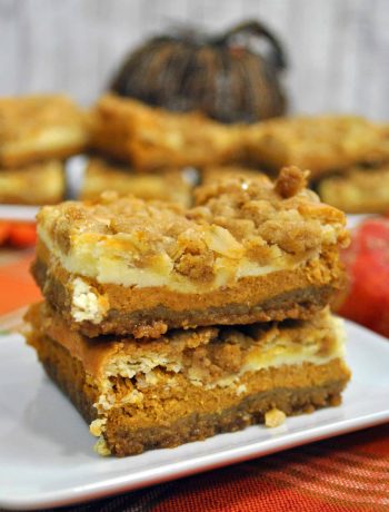 two pumpkin bars standing on top of each other