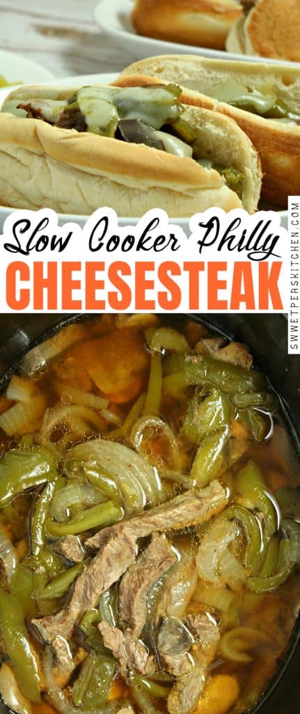 Slow Cooker Philly Cheesesteak - Homemade Philly Cheesesteak