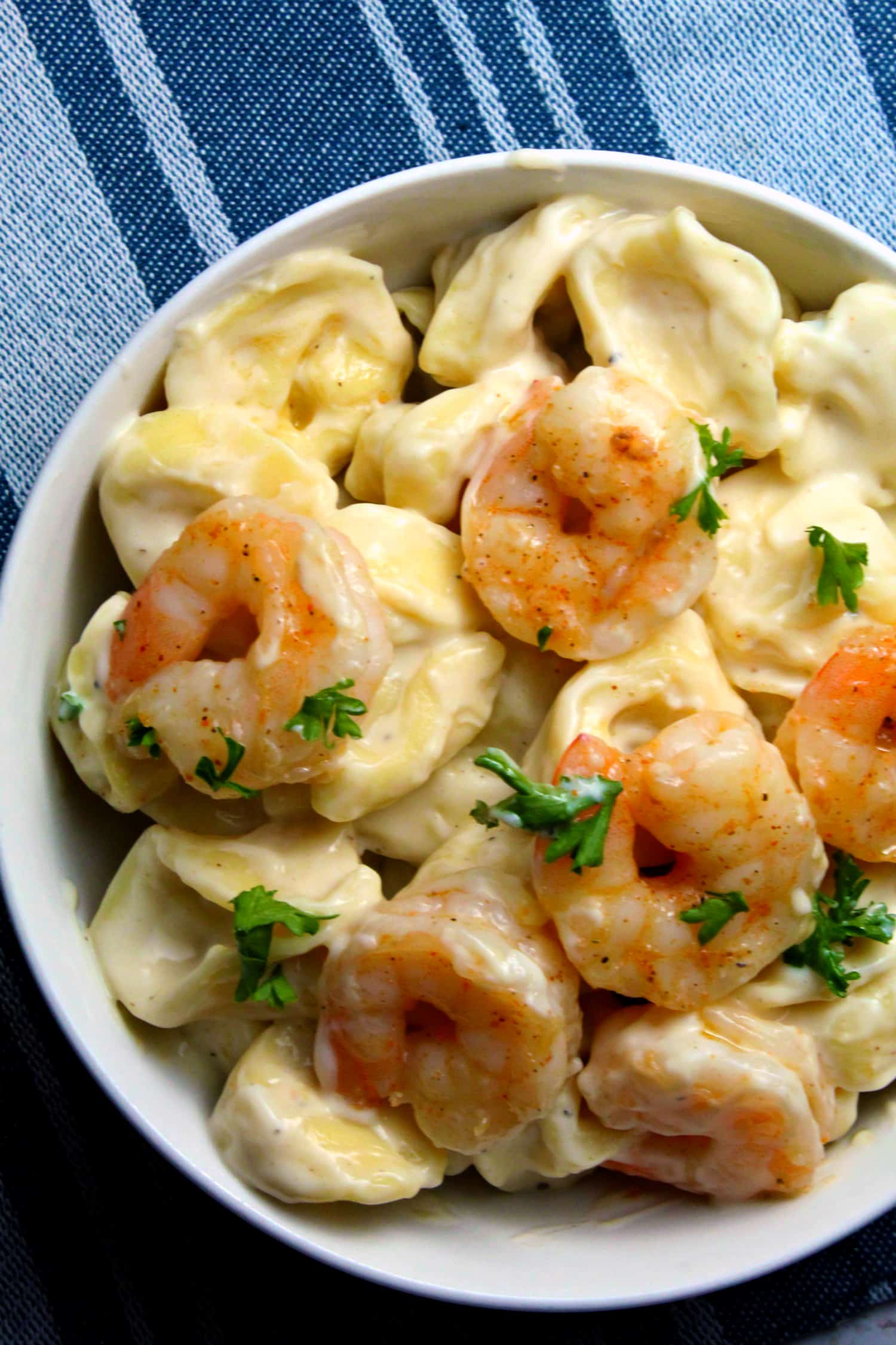 Cheese Tortellini Skillet with Shrimp