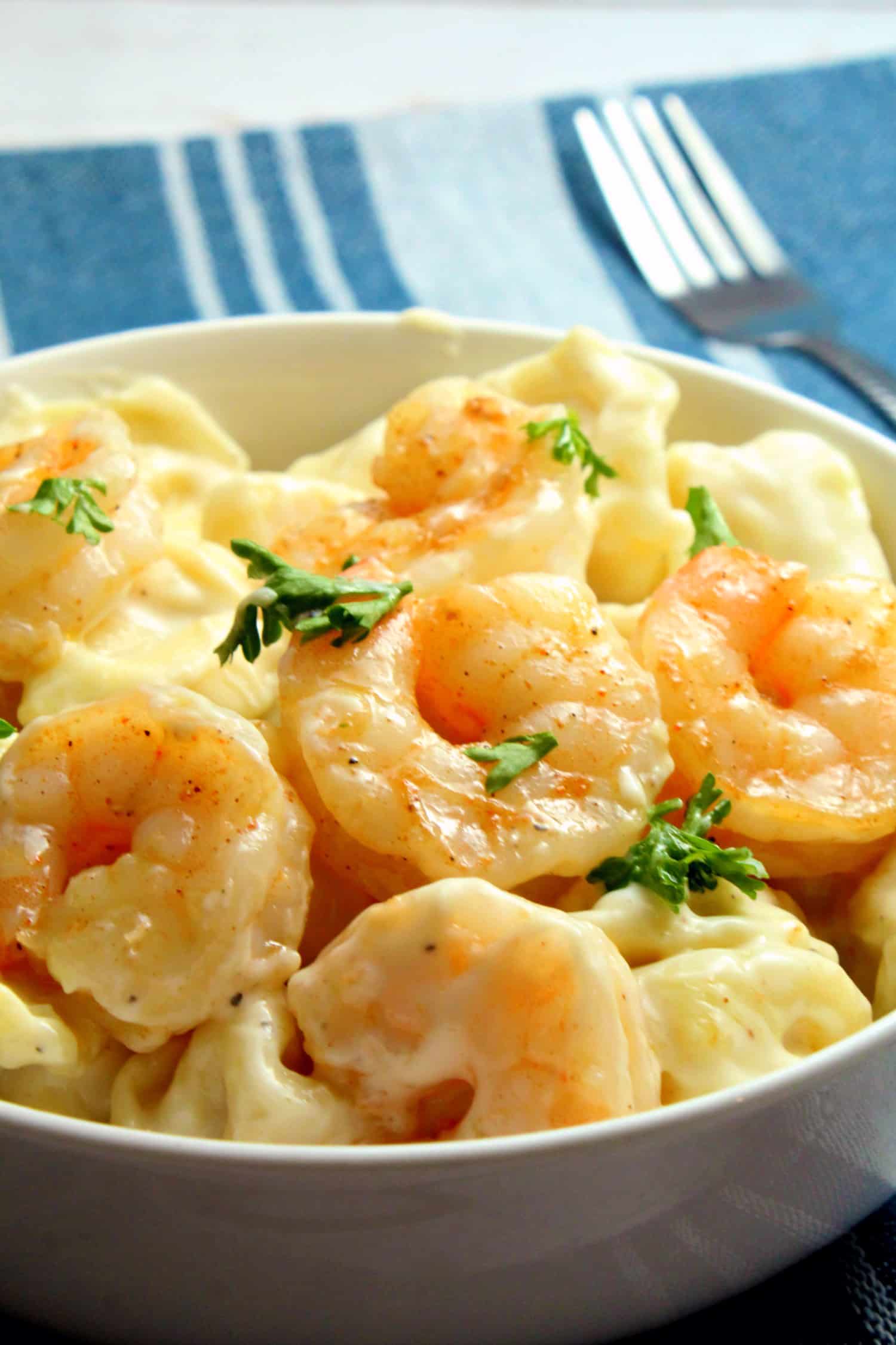 Cheese Tortellini Skillet with Shrimp