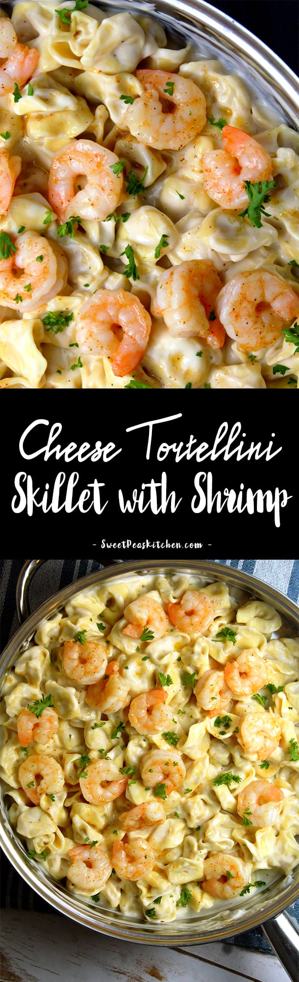 Cheese Tortellini Skillet with Shrimp