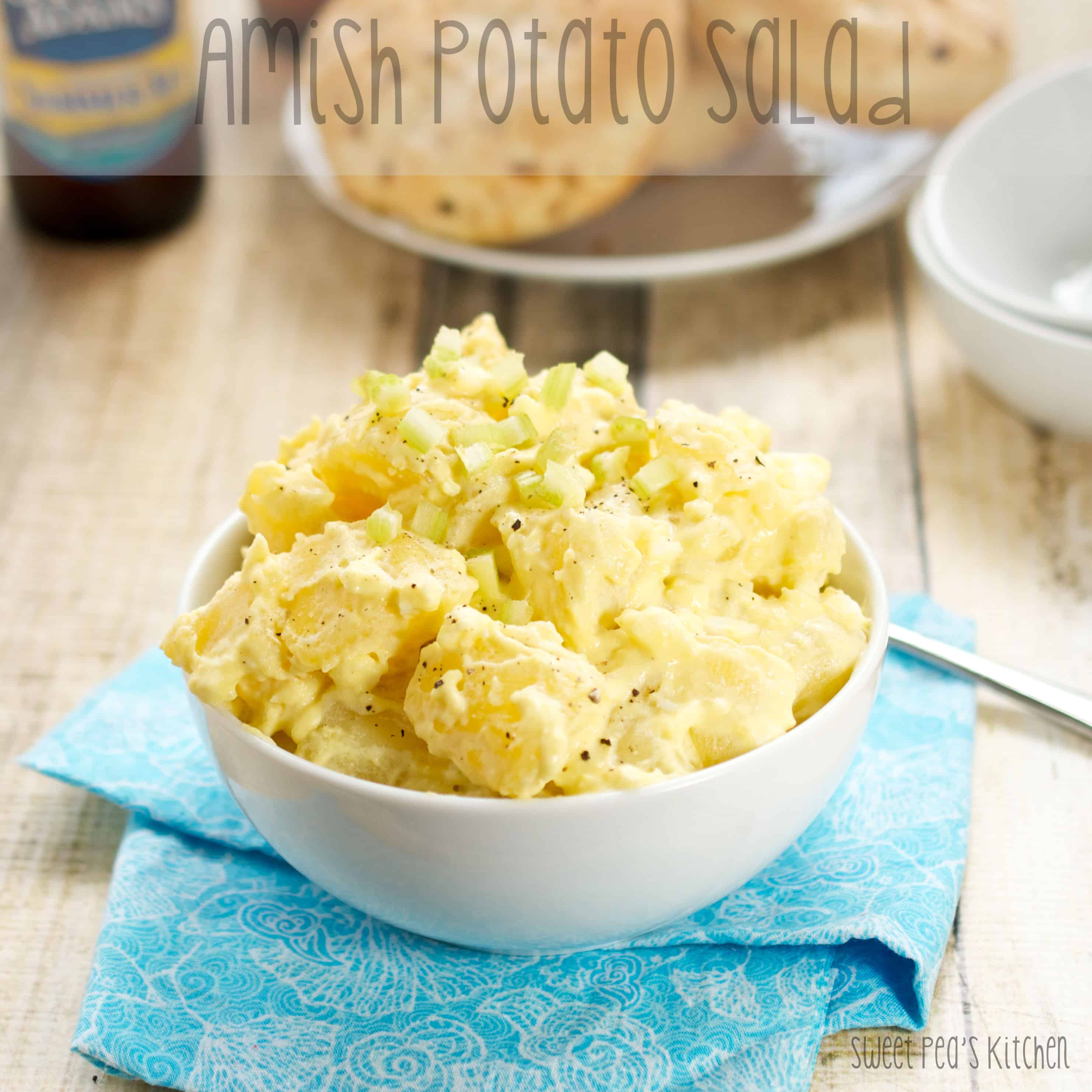 bowl with ready to eat homemade potato salad