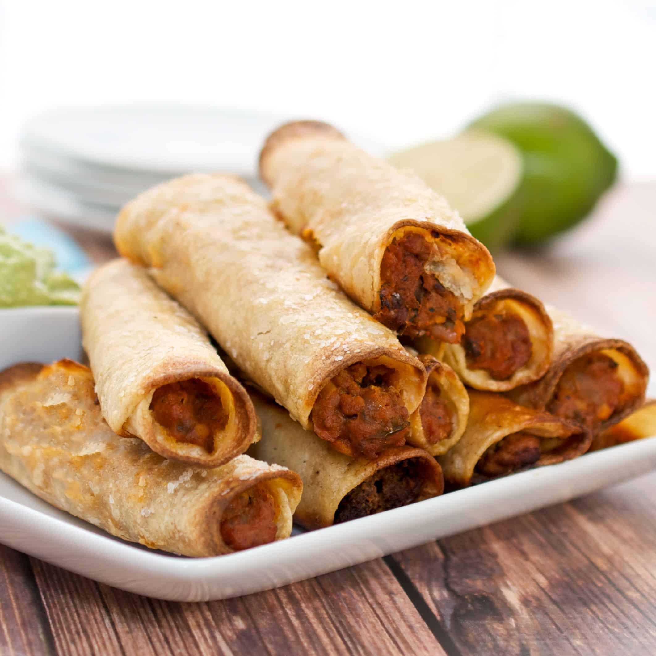 plate of Beef Taquitos 