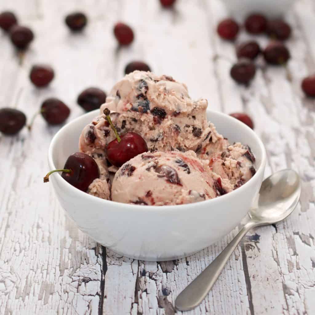 Black Cherry Chocolate Ice Cream - Sweet Pea's Kitchen