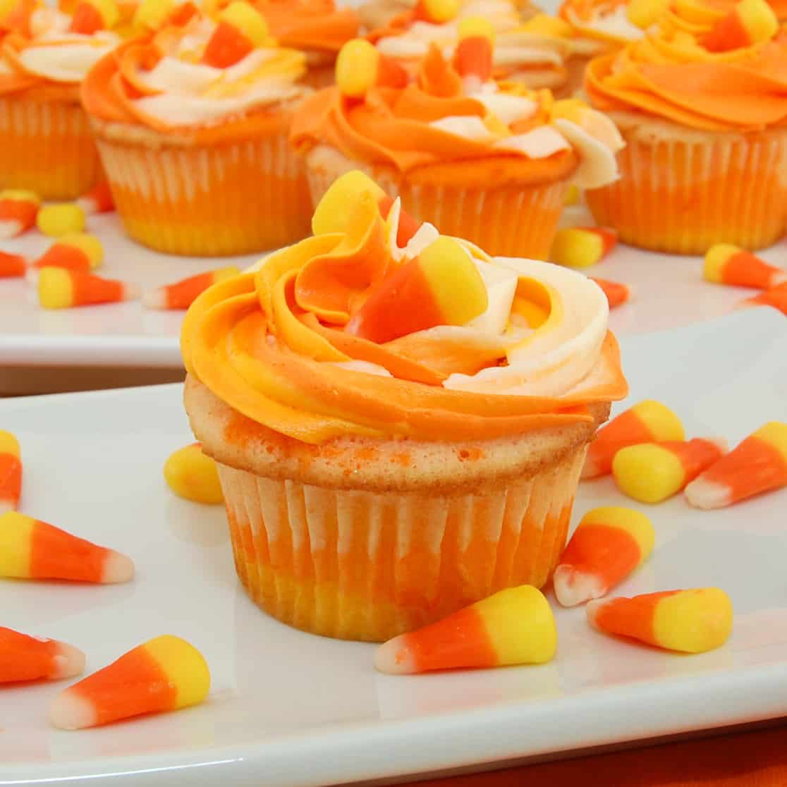 Candy Corn Cupcakes