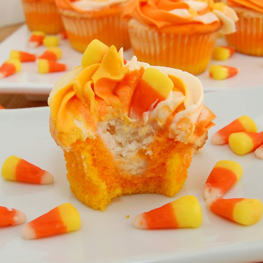 Candy Corn Cupcakes