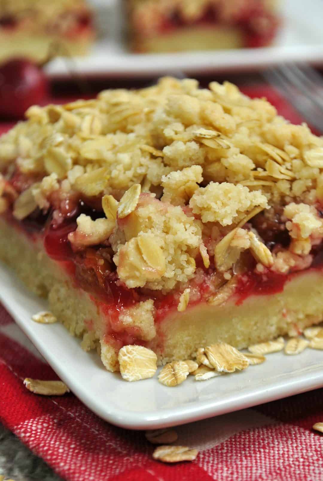 Cherry Crumble Bars Recipe - Sweet Pea's Kitchen