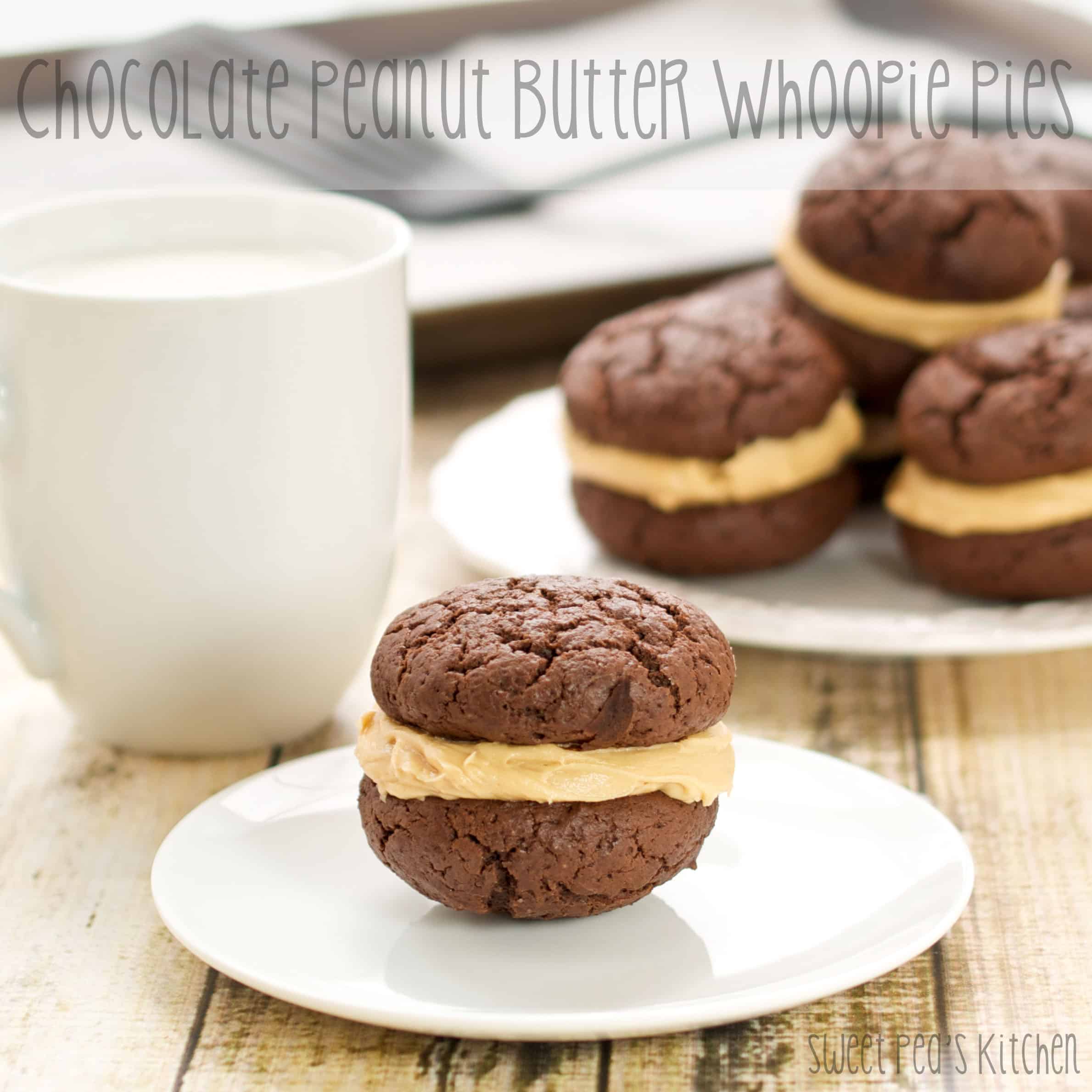 chocolate peanut butter whoopie pie