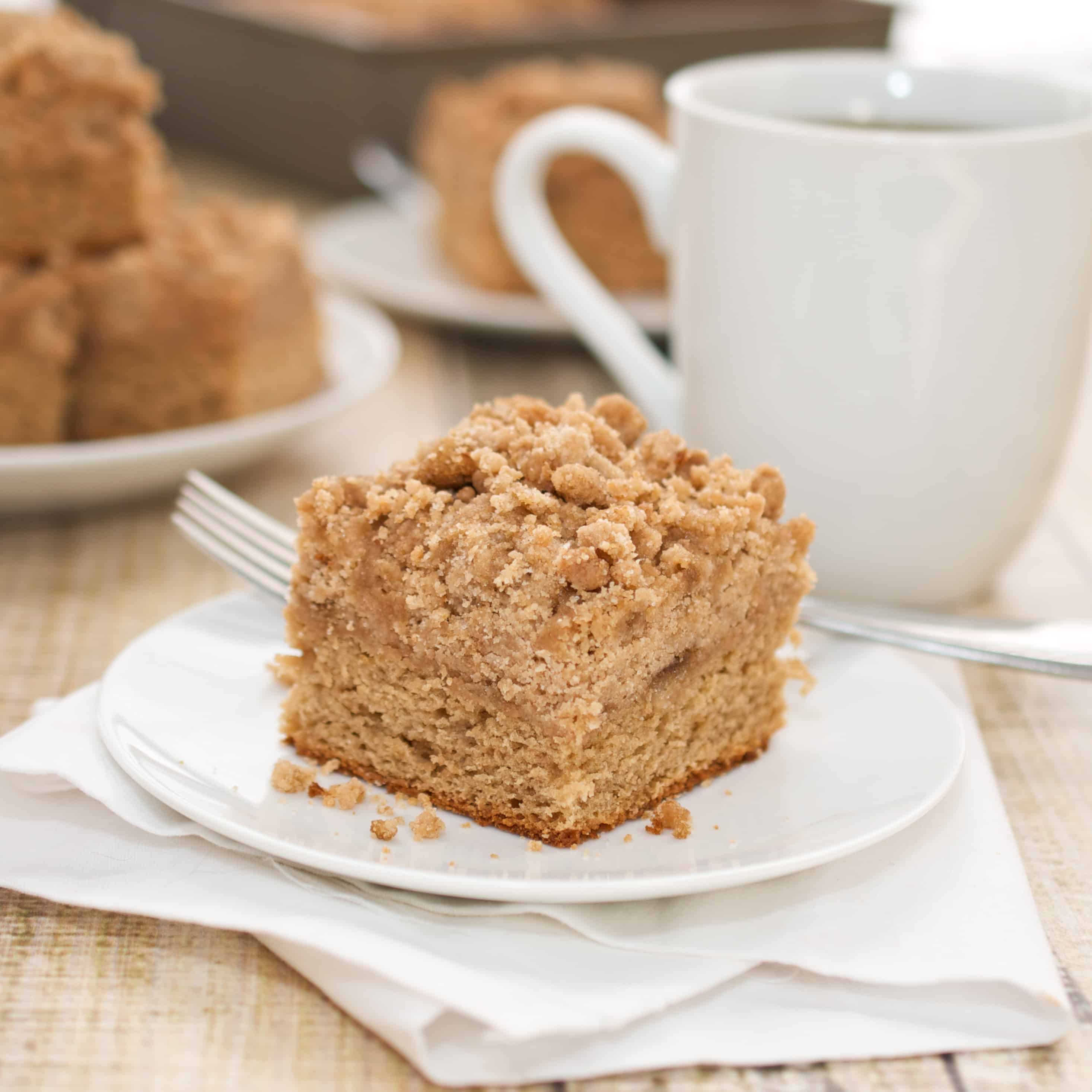 Coffee Cake with Crumble Topping and Brown Sugar Glaze - Sweet Pea's ...