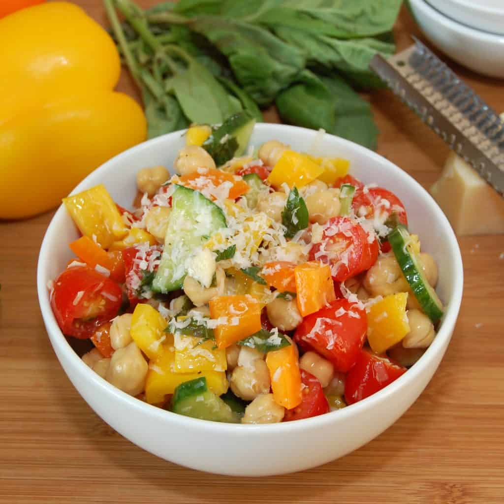 Colorful Summer Chickpea Salad - Sweet Pea's Kitchen