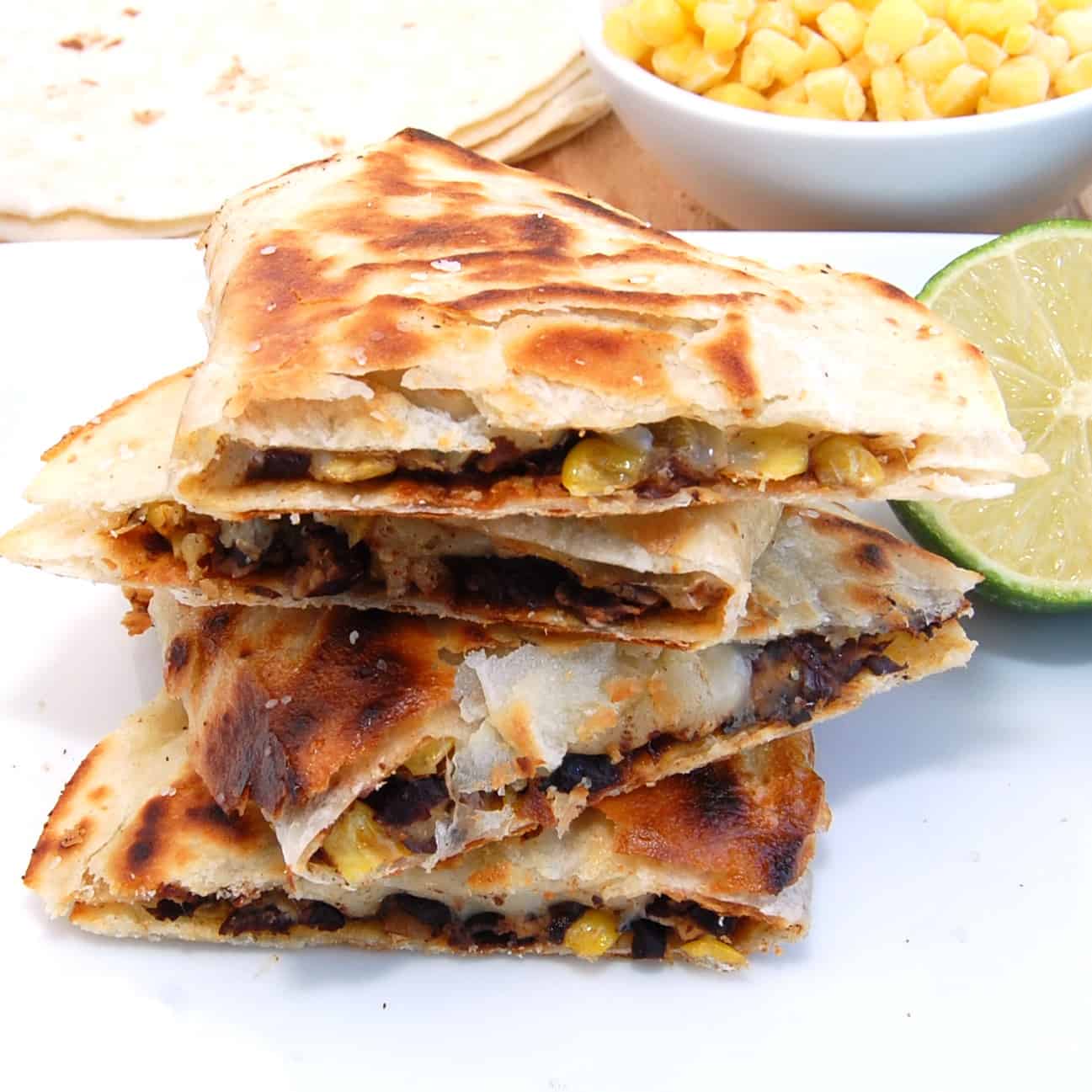 Black Bean and Corn Sheet Pan Quesadillas