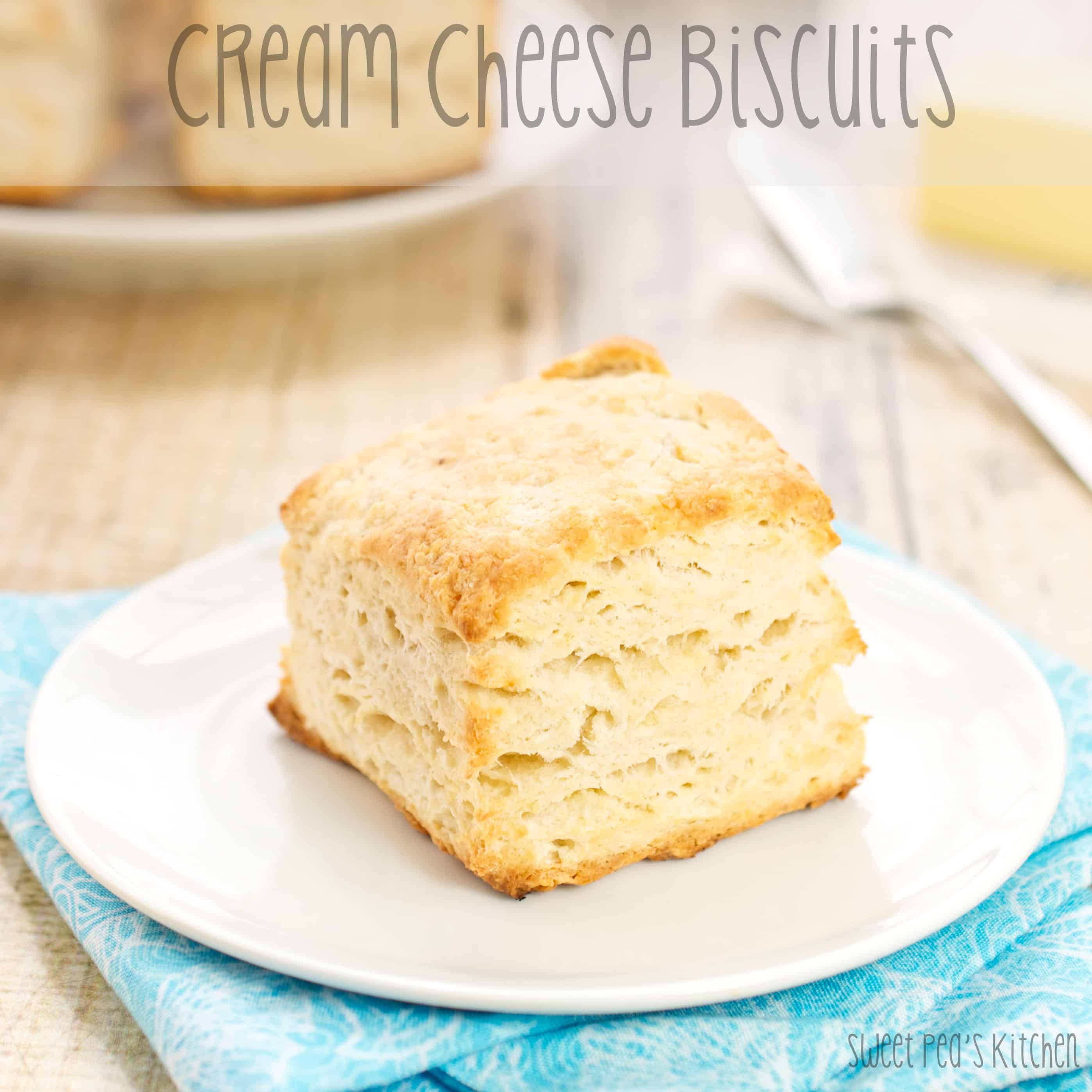 cream cheese biscuits on white 