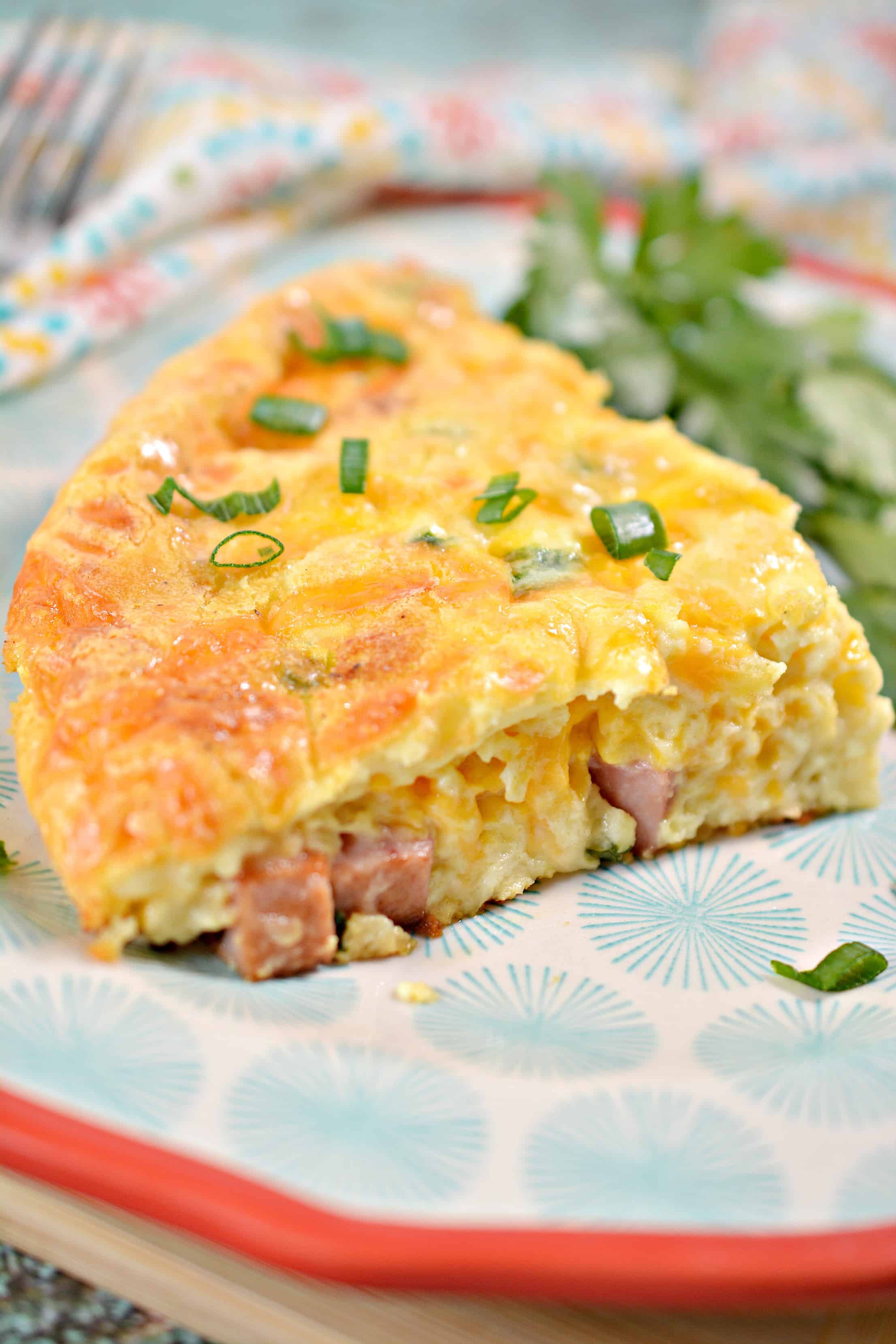 Crustless Ham And Cheese Quiche Recipe Sweet Peas Kitchen