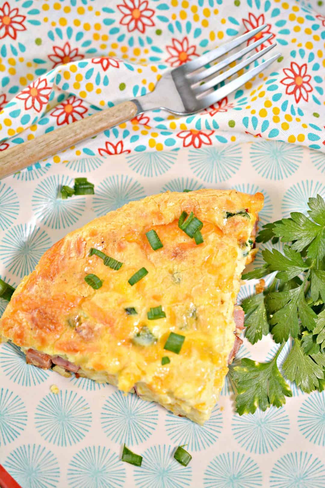Crustless Ham and Cheese Quiche Recipe Sweet Pea's Kitchen