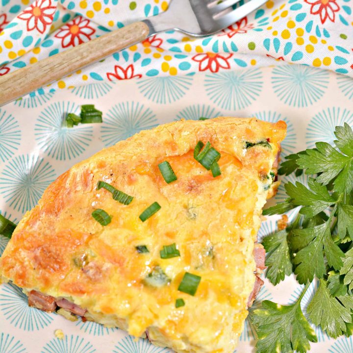 Crustless Ham and Cheese Quiche Recipe - Sweet Pea's Kitchen