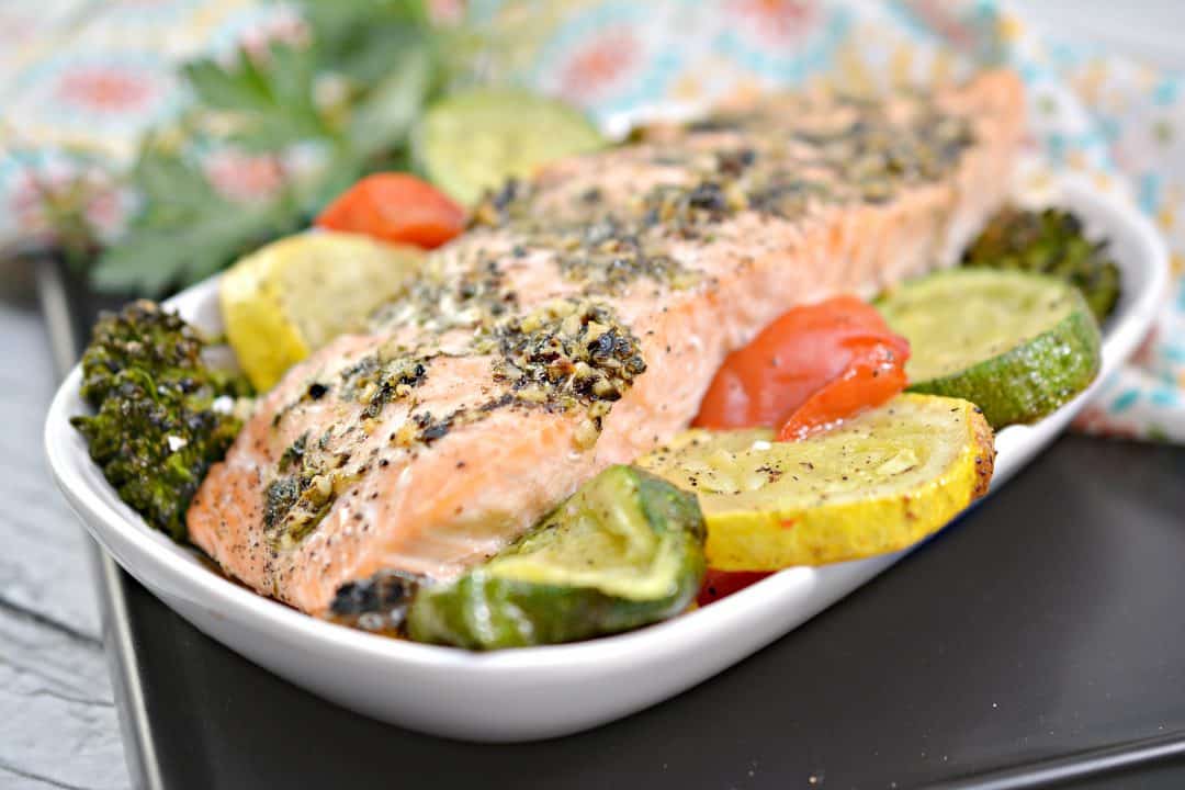 Lemon Herb Sheet Pan Salmon Recipe - Sweet Pea's Kitchen