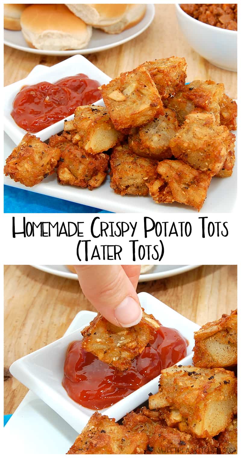 Homemade Crispy Potato Tots - PIN Image