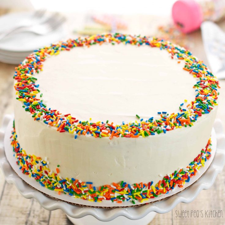 Homemade Funfetti Layer Cake - Sweet Pea's Kitchen