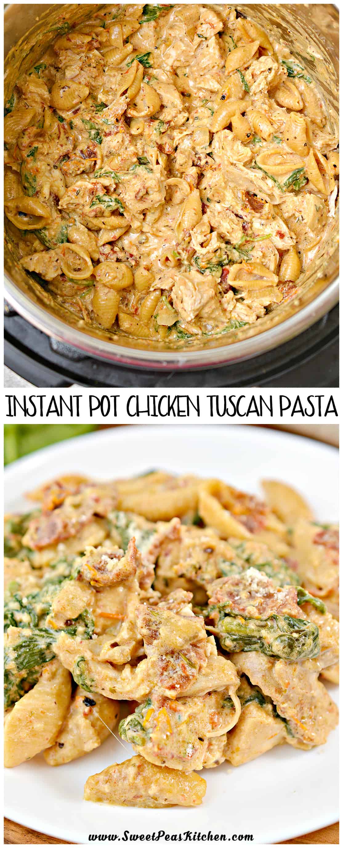 Instant Pot Chicken Tuscan Pasta
