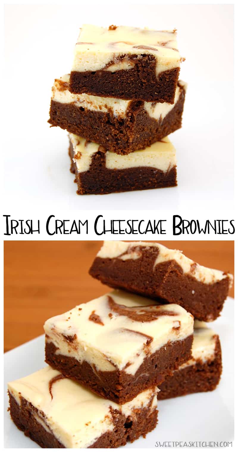 Irish Cream Brownie Cheesecake Recipe - PIN Image