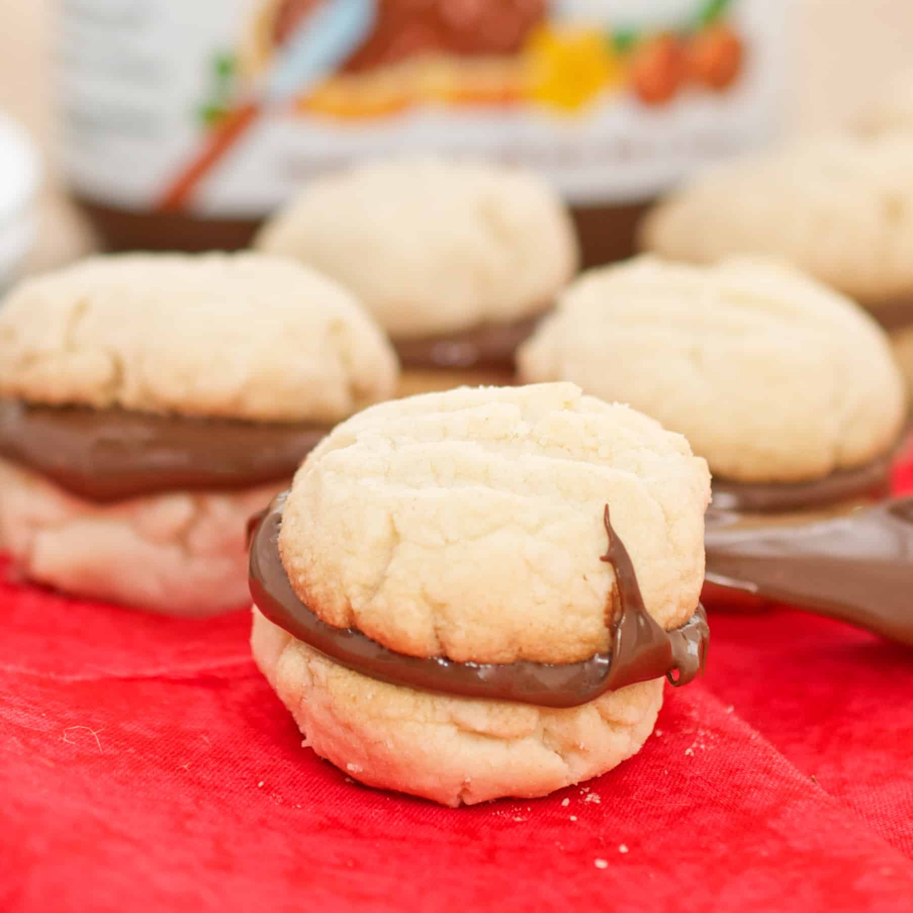 Peanut Butter Nutella Sandwich Cookies