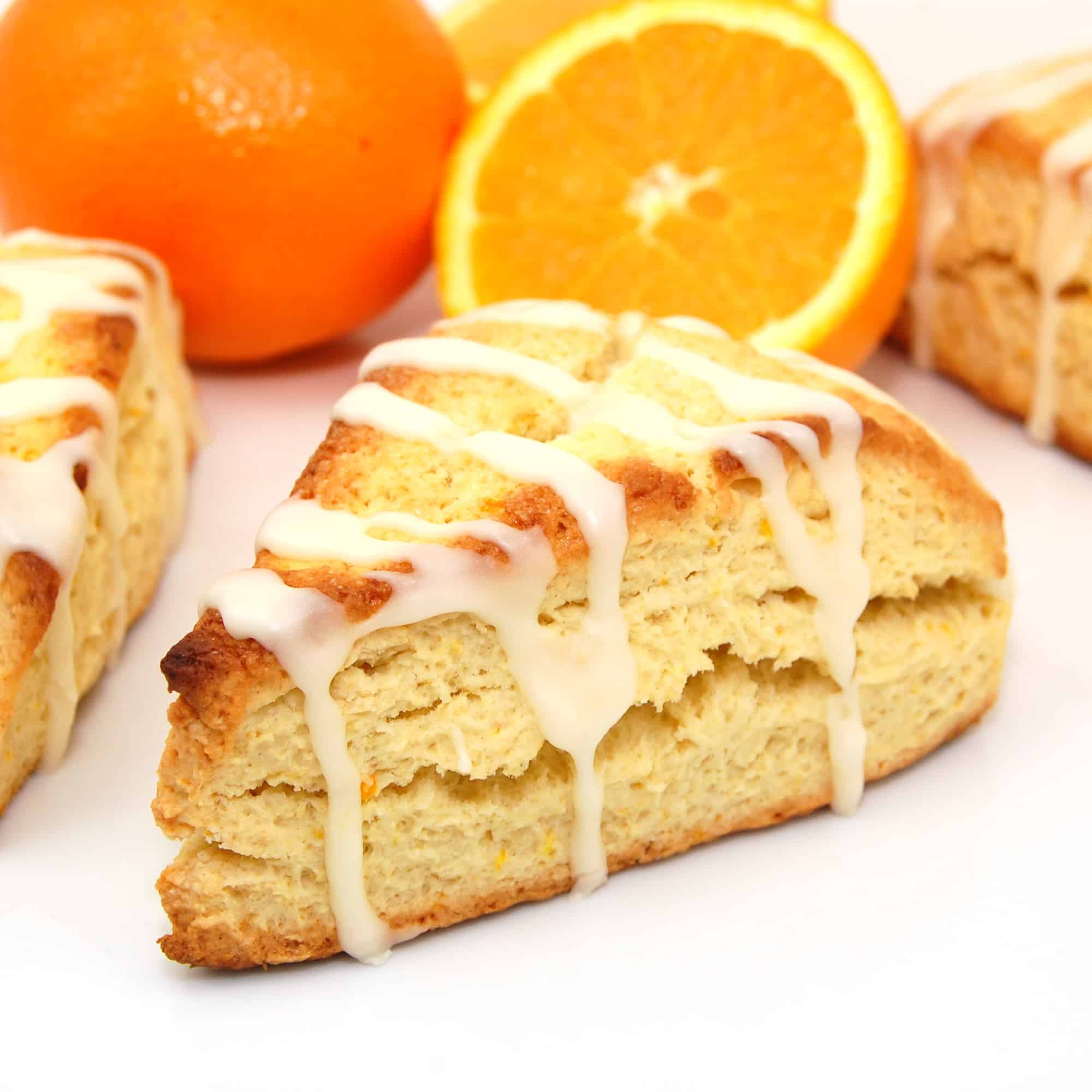 Orange Scones with Coconut Orange Glaze - Sweet Pea's Kitchen