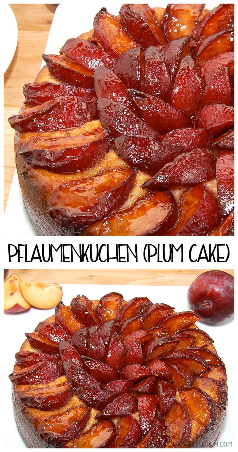 Pflaumenkuchen (German Plum Cake Recipe) - PIN IMAGE