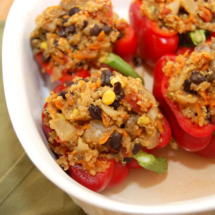 Quinoa Stuffed Bell Peppers - Sweet Pea's Kitchen