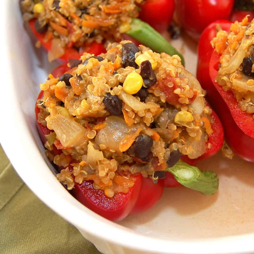 Quinoa Stuffed Bell Peppers Sweet Pea's Kitchen