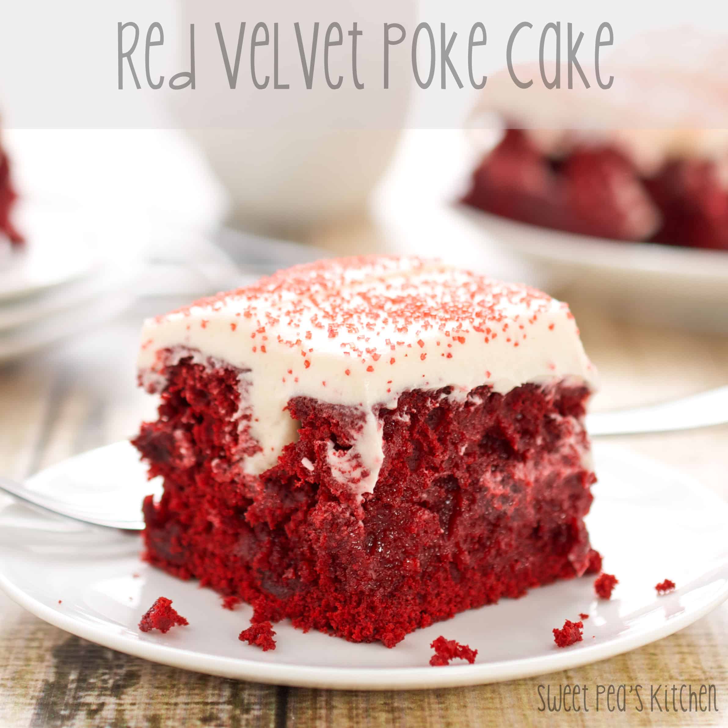 best poke cake on plate ready to eat