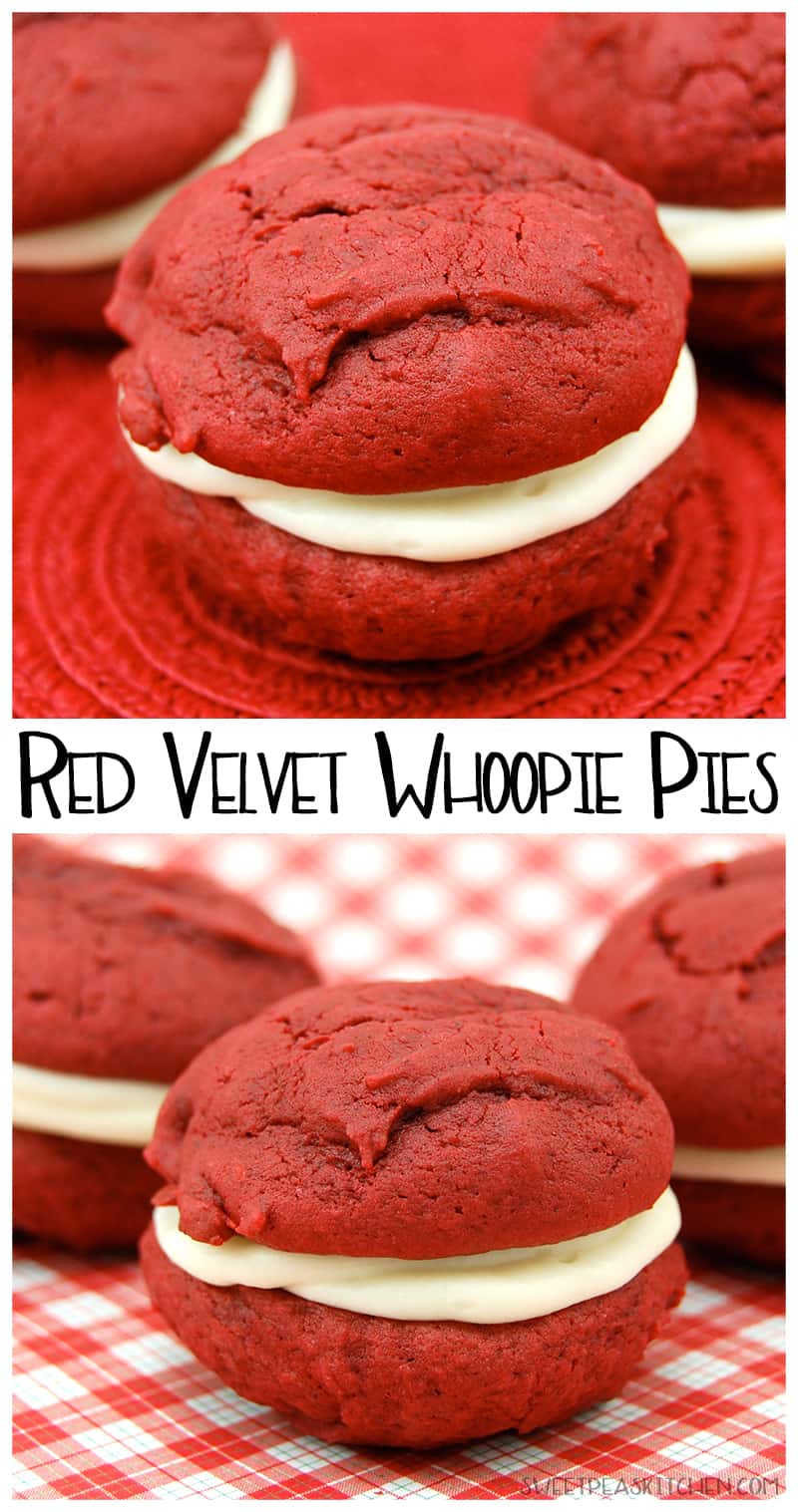 red velvet whoopie pies - PIN image