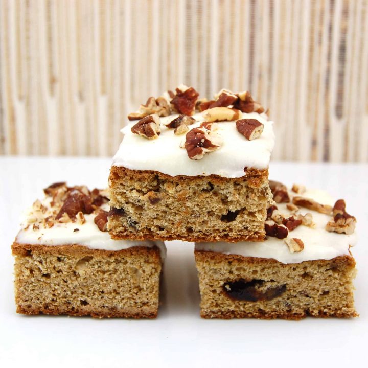 Roasted Banana Bars with Browned Butter–Pecan Frosting