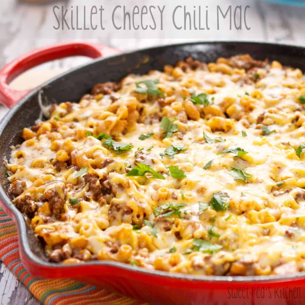 Skillet Cheesy Chili Mac Recipe - Sweet Pea's Kitchen