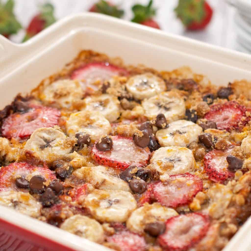 Strawberry Banana Baked Oatmeal Sweet Pea's Kitchen