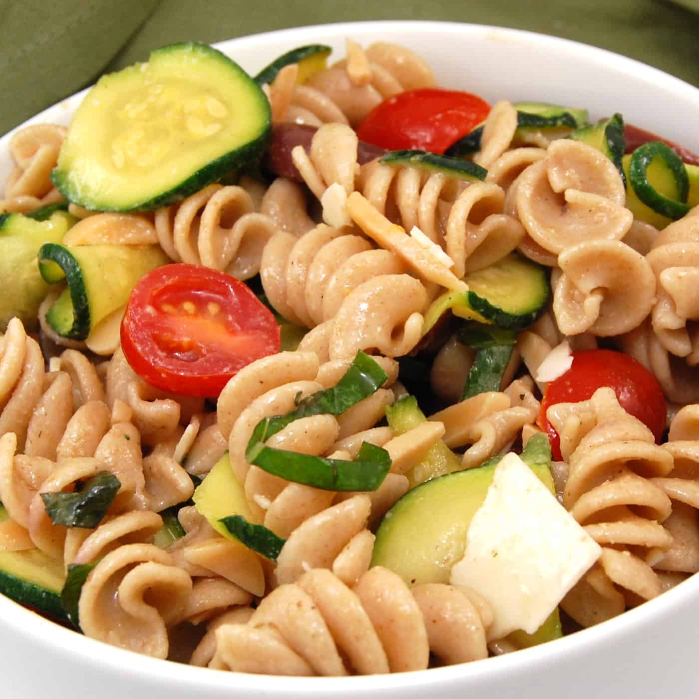 Zucchini and Almond Pasta Salad
